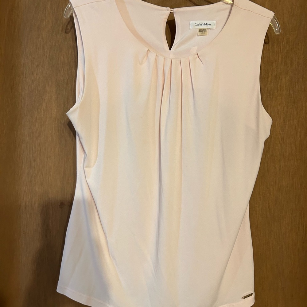 Calvin Klein Light Pink Sleeveless Blouse
